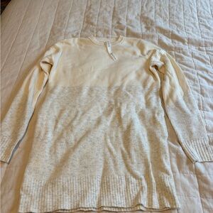 Lululemon Athletica Cream V-Neck Sweater